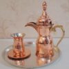 Arabische Kaffeekanne aus Kupfer für die Zubereitung von Qahwa und arabischem Kaffee - Modell Aliyeh