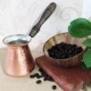 Türkischer Kaffeekocher Cezve - Authentischer Kupferkaffeetopf für traditionelles Brühen