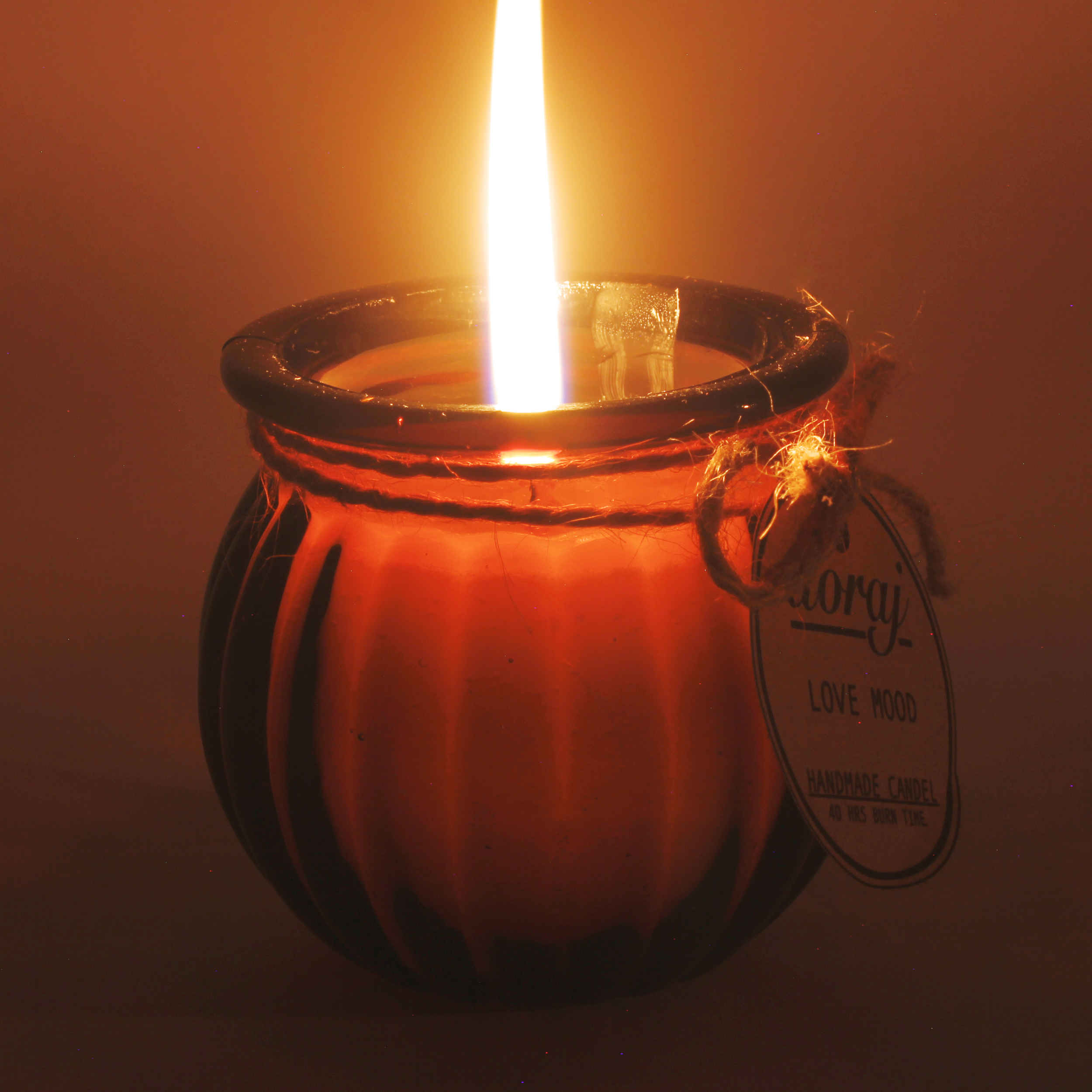 Dekorative Kerzenjar in Braun – Ideal als Geschenk & Dekoration
