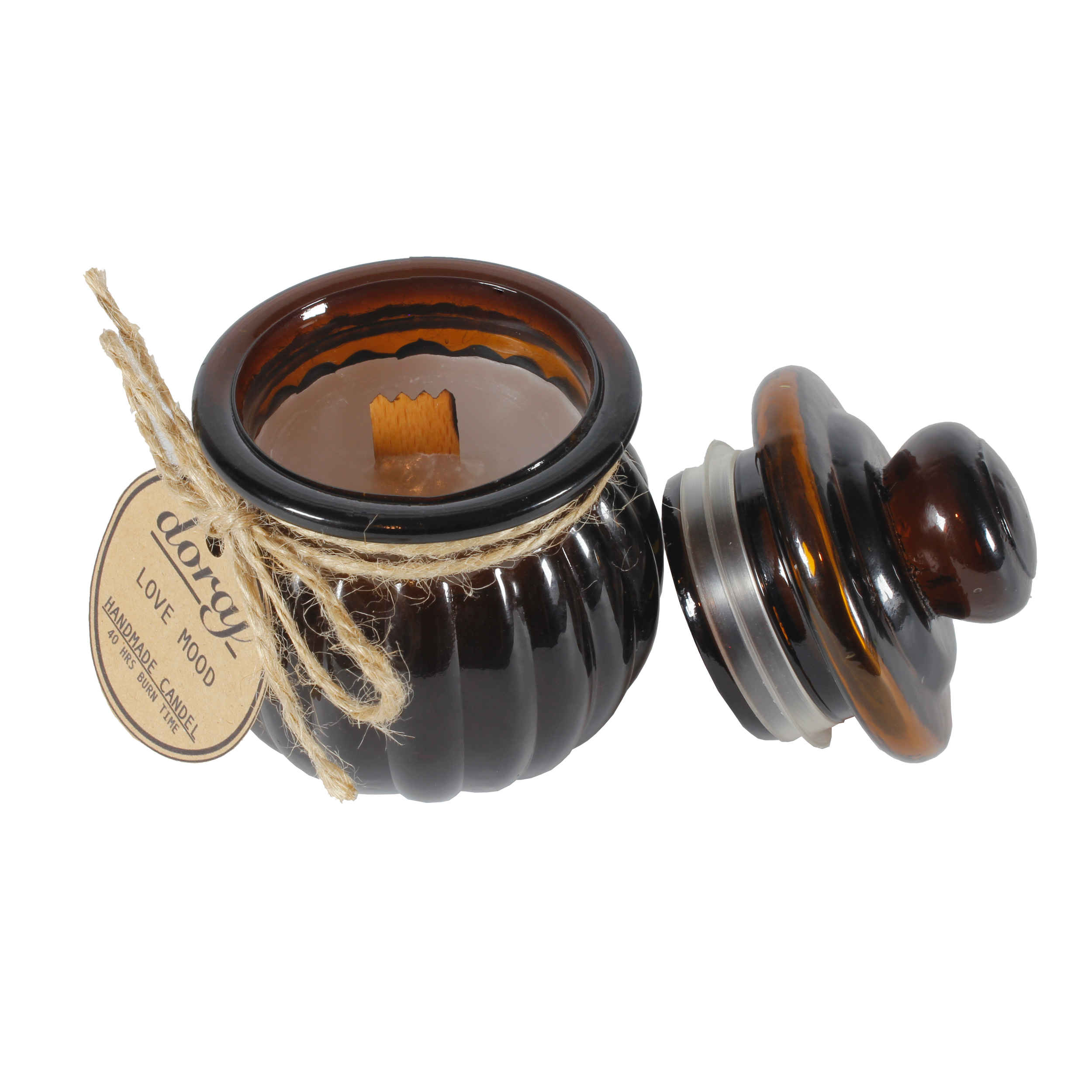 Dekorative Kerzenjar in Braun – Ideal als Geschenk & Dekoration