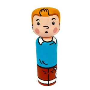 Dekorative Holz-Peg-Puppe: Tintin & Snowy Modell