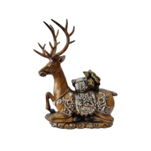 Sitzender Hirsch Figur Dekorative Skulptur – Lustige Heimdekoration