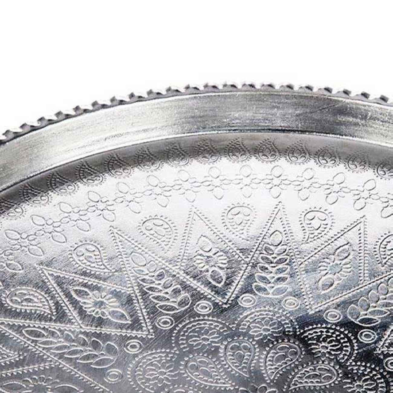 Elegantes persisches Kupfer-Serviertablett, schick & luxuriös