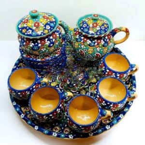 Elegantes persisches Tee- und Kaffeeset mit Minakari Design