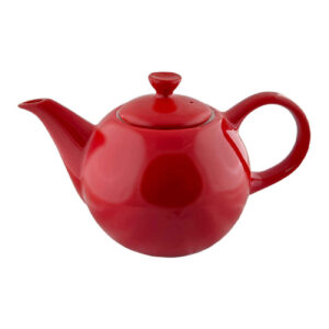 Elegante Porzellan-Servier-Teekanne in Rot