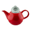 Elegante Porzellan-Servier-Teekanne in Rot