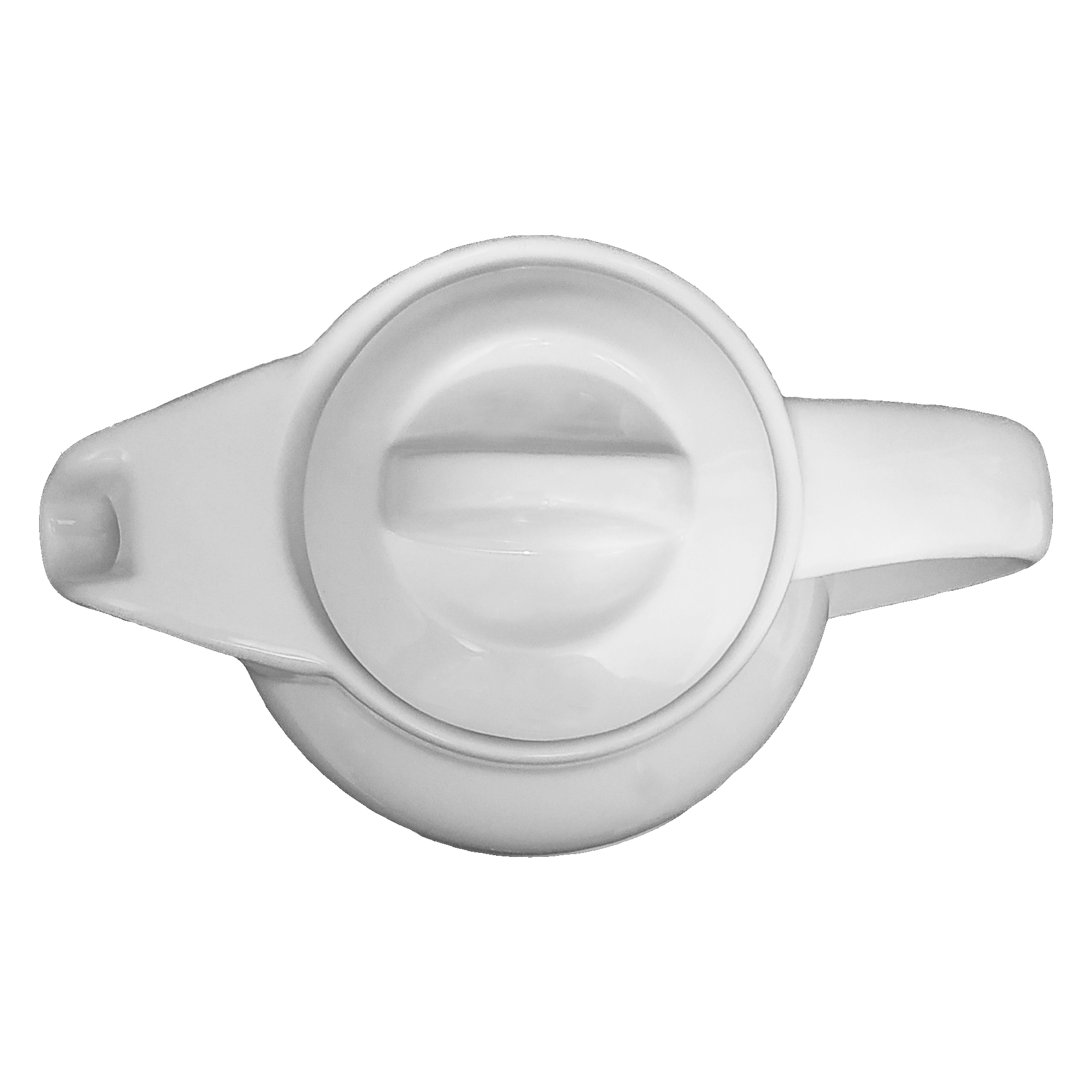 Elegante Porzellan-Servier-Teekanne mit Wärmebehälter in Weiß