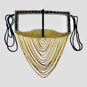 Elegante Strass-Omani – Handgefertigte Golf-Burqa