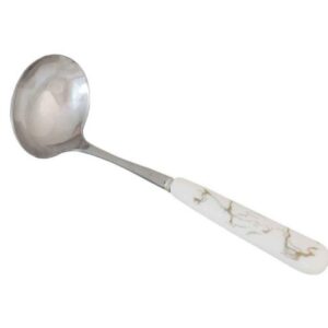 Elegante Edelstahl Kelle mit Keramikgriff