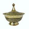 Handgefertigte Messing-Zuckerschale mit sicherem Deckel