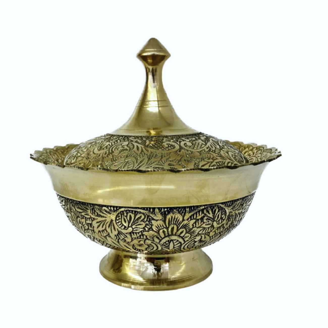 Handgefertigte Messing-Zuckerschale mit sicherem Deckel