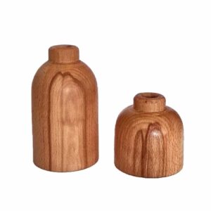 Holz-Mini-Vasen im 2er-Set – für rustikales oder modernes Zuhause