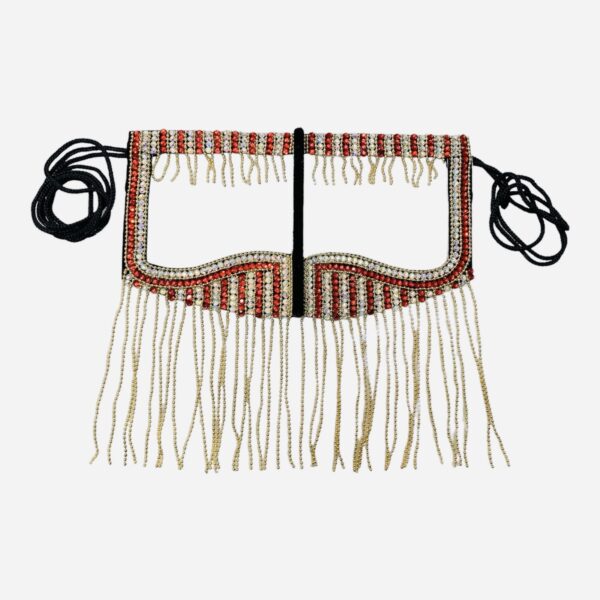 Handgefertigte Strass-Omani Burka - Golf-Burqa in Rot