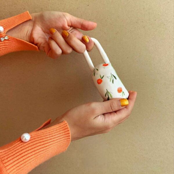 Künstlerische Keramiktasse - Handgefertigtes Unikat