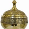 Luxus Messing-Zuckerschale mit handgefertigtem Deckel