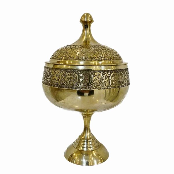 Luxus Messing-Zuckerschale mit handgefertigtem Deckel