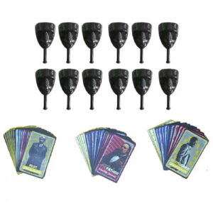 Mafia-Maske & Kartenspiel Set mit drei Szenarien – Set mit 12 Masken enthalten