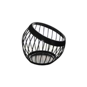 Obstkorb aus Metalldraht Chic & Luxe in Schwarz