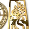 Modernes 3-teiliges Wanduhr-Set Simurgh