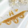 Mortasha Messing-Halsketten-Set mit Ohrringen