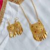 Mehak Messing-Halsketten-Set mit Ohrringen Lux & Chic