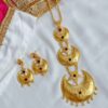 Elegantes Mehak Messing-Halsketten-Set mit Ohrringen