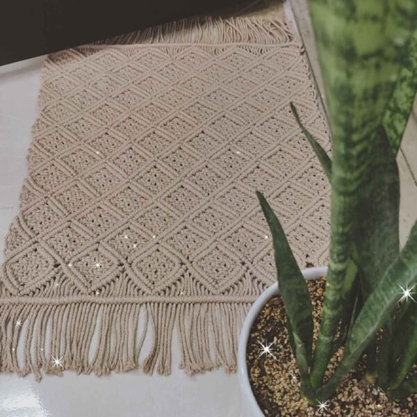 Luxuriöser persischer Boho-Makramee-Boden-Teppich