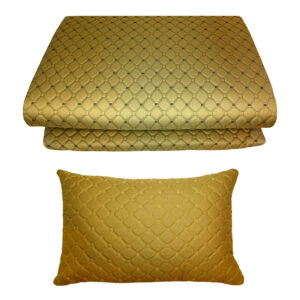 Bodenschlafmatratze Einzelgröße mit Kissen in Gold