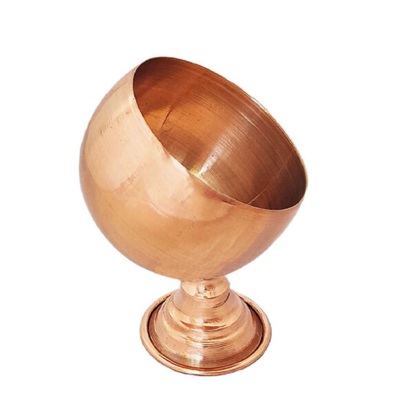 Persische Geklopfte Kupfer-Schale mit Fuß - Schick & Luxus