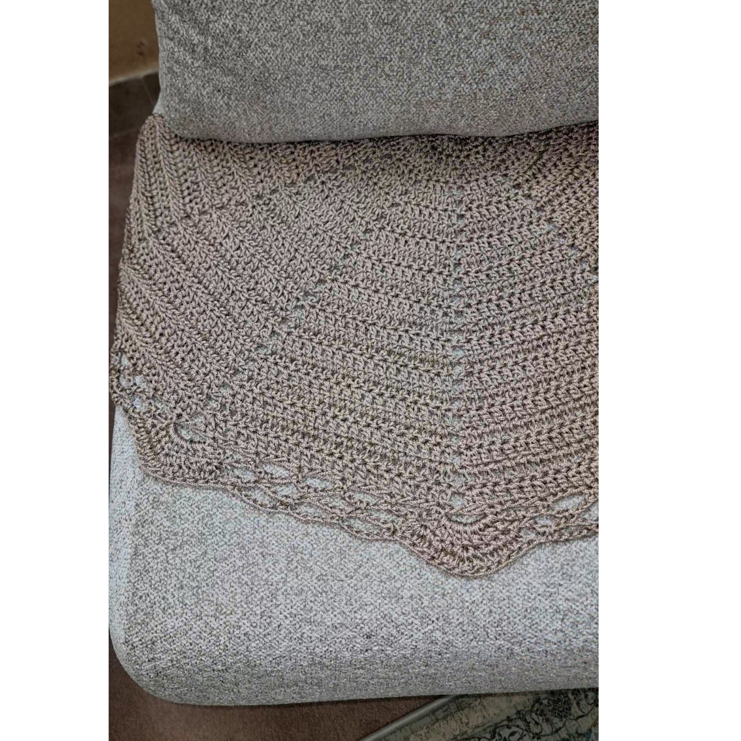 Persischer handgewebter Boho-Makramee-Boden-Teppich in Braun