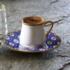 Künstlerisches Porzellan-Teeset 6-teilig mit Schutz-Augen-Design – Einzigartiges und symbolisches Teeservice