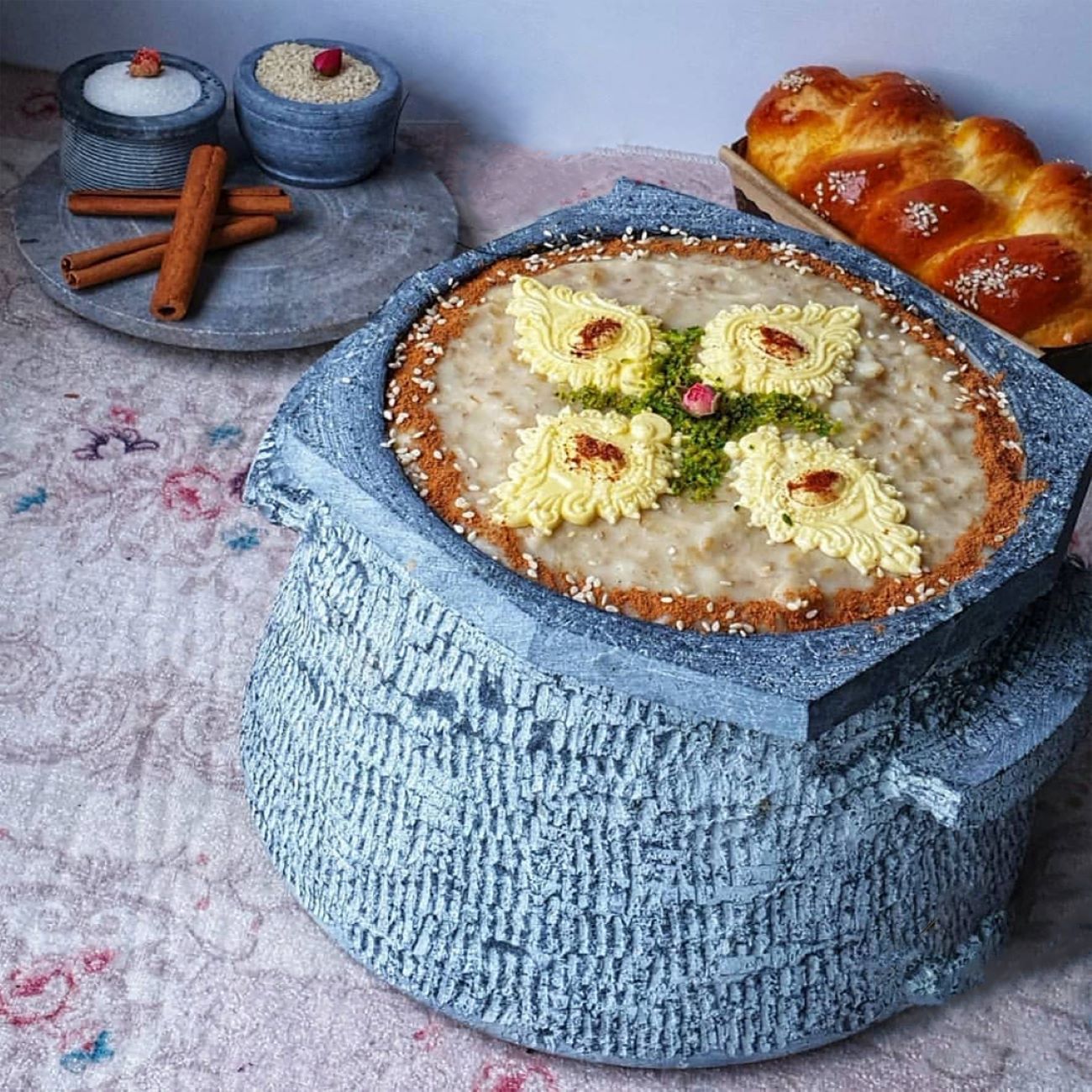 Persischer Steintopf mit Deckel zum Kochen von Abgoosht – Niaz