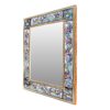 Persischer Holzspiegelrahmen Khatamkari mit Blumenmotiv