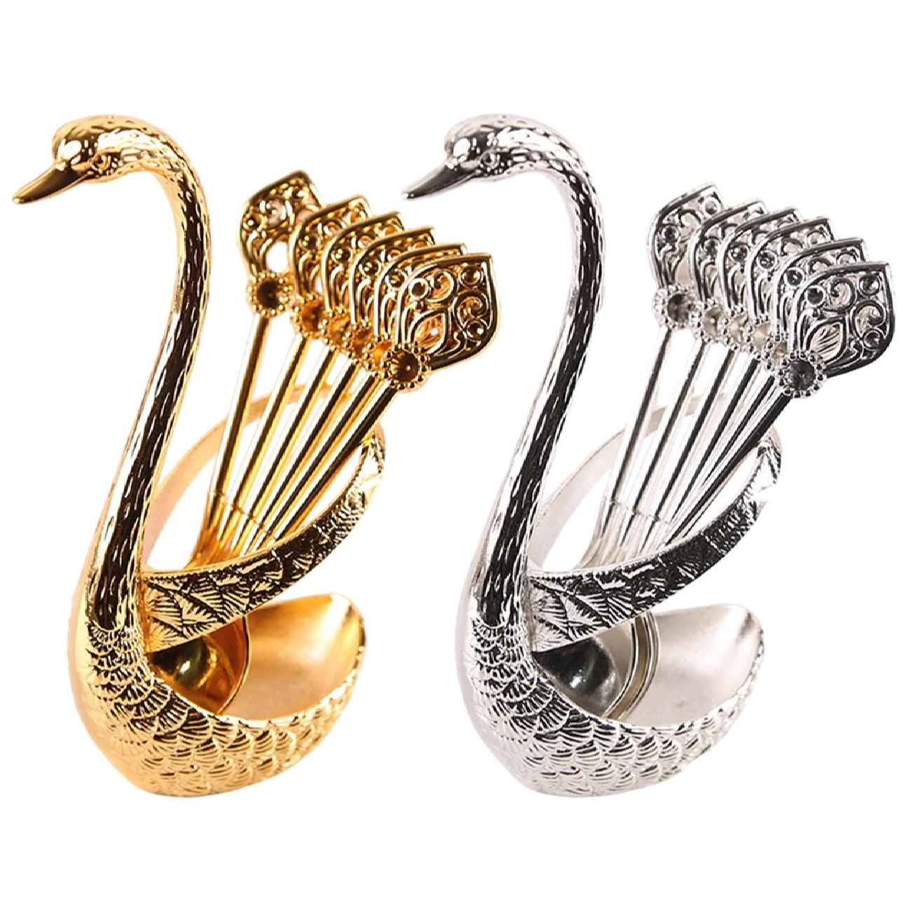 Edelstahl-Barlöffel-Set – 6-teilig mit praktischem Halter für stilvolles Mixen und Servieren