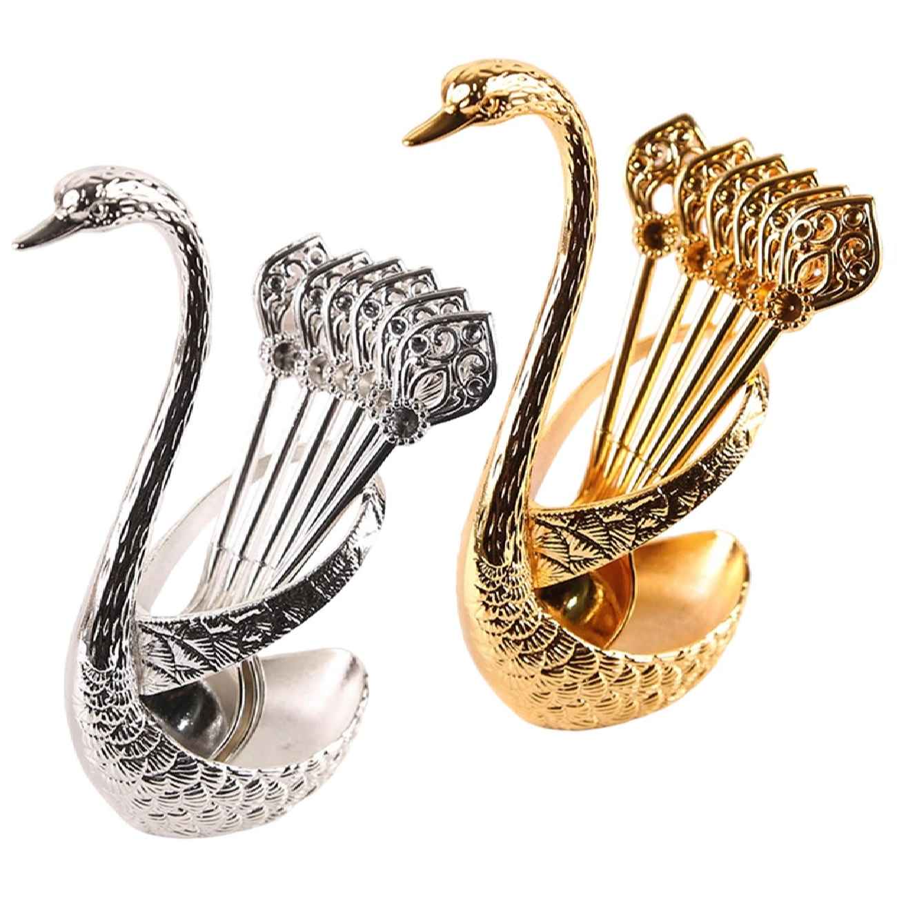 Edelstahl-Barlöffel-Set – 6-teilig mit praktischem Halter für stilvolles Mixen und Servieren
