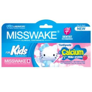 Misswake Erdbeer-Zahnpasta für Kinder – Mundhygiene, 50ml (Packung mit 3)