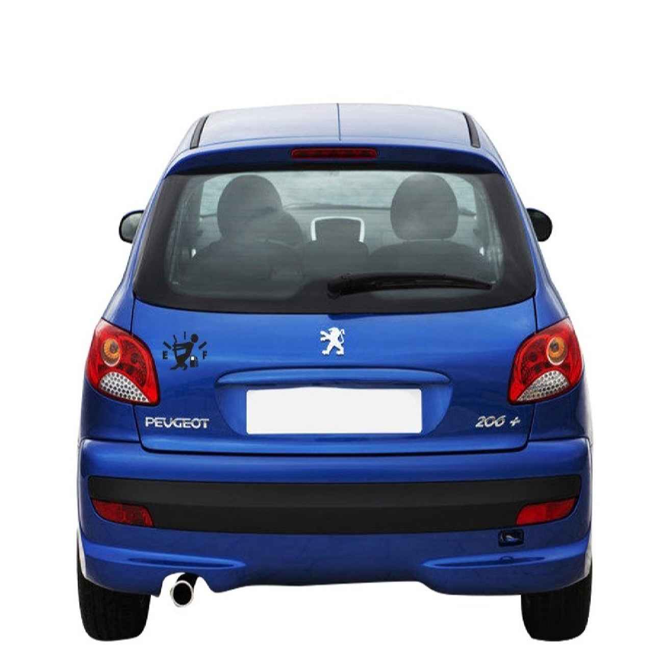 Einzigartiger Autoaufkleber in Schwarz mit Kraftstoffanzeige Design