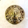 Vintage Messing-Zuckerschale mit filigranem Deckeldesign