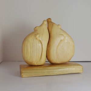 Holz-Igel-Figur Dekorative Skulptur – Lustige Heimdekoration