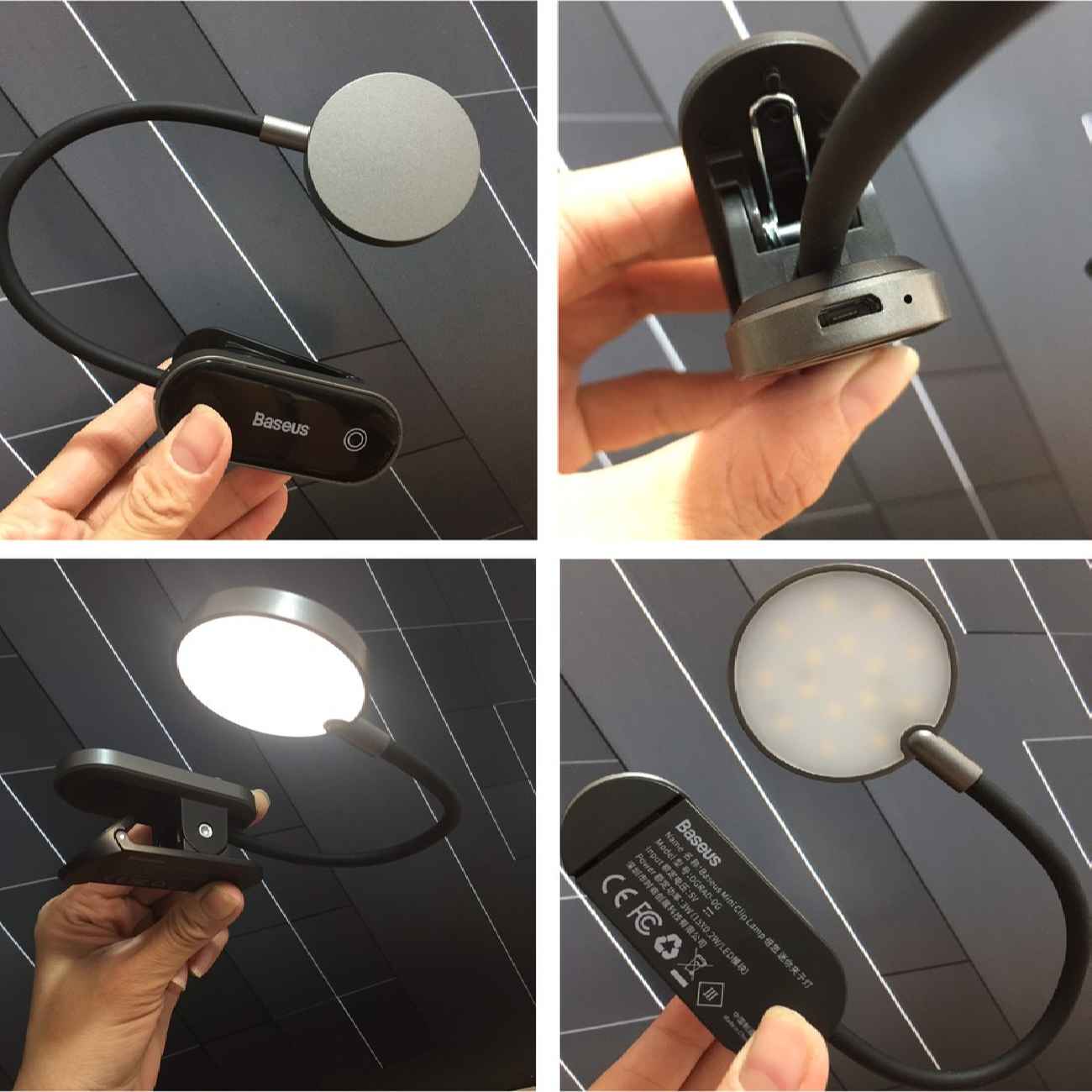 Verstellbare Metall-Schreibtischlampe – Clip-On Mini-Leselampe – Kompakt und praktisch