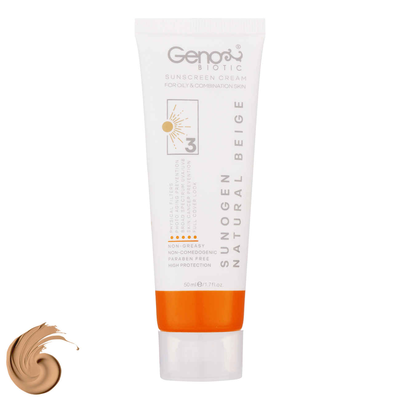 Geno Biotic Sonnencreme SPF 50 – Natural Beige (2er-Pack)