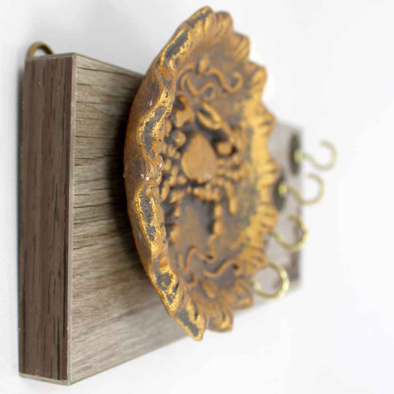 Wandschlüsselhalter mit Krabben-Design in Gold