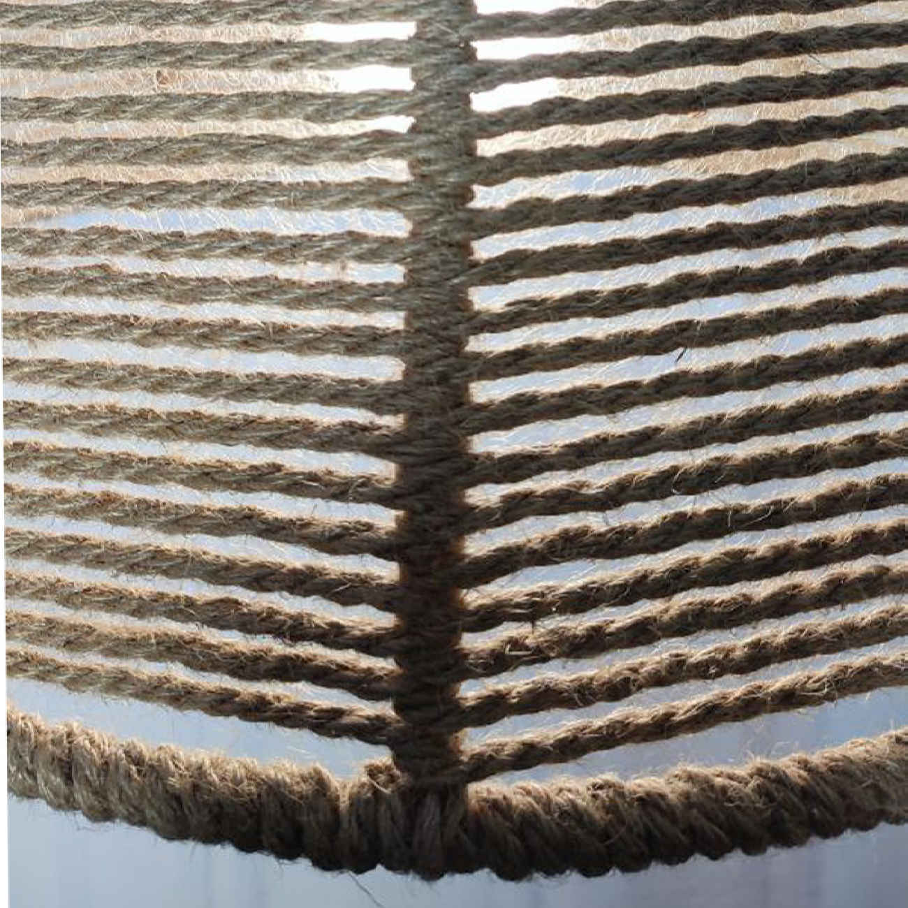 Boho Woven Pendelleuchte – Rustikale Hanf-Wandleuchte