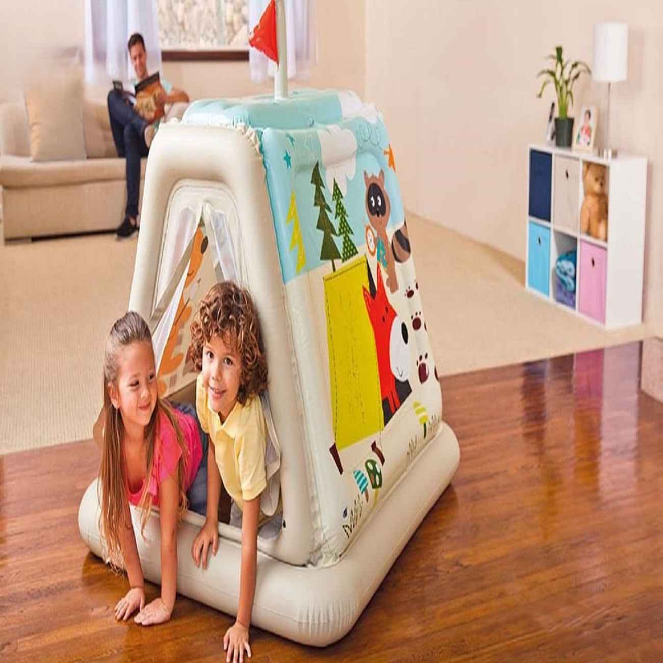Intex Aufblasbares Kinderspielzelt für drinnen mit Tierdesign