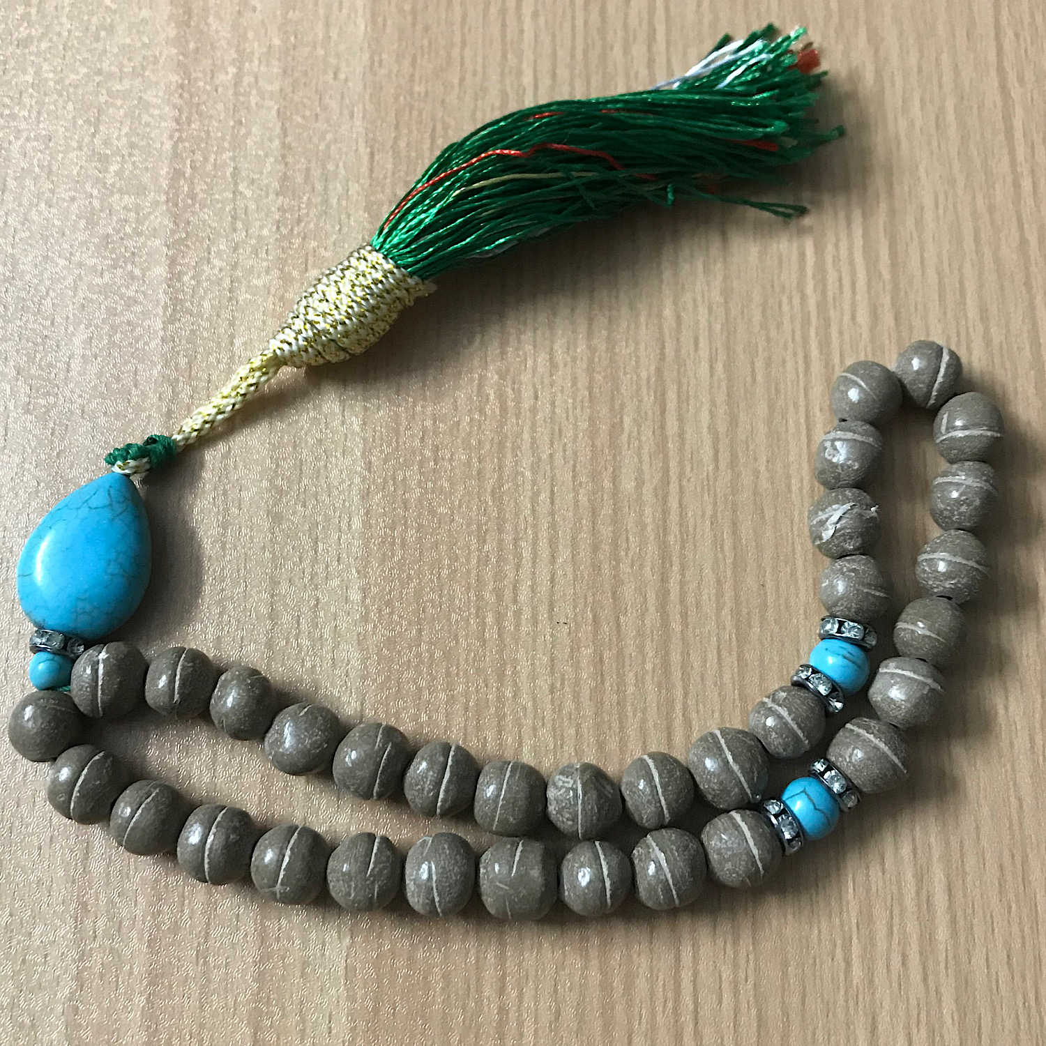 Islamischer Karbala-Tasbih mit Khak-e-Shifa – 33 Gebetsperlen