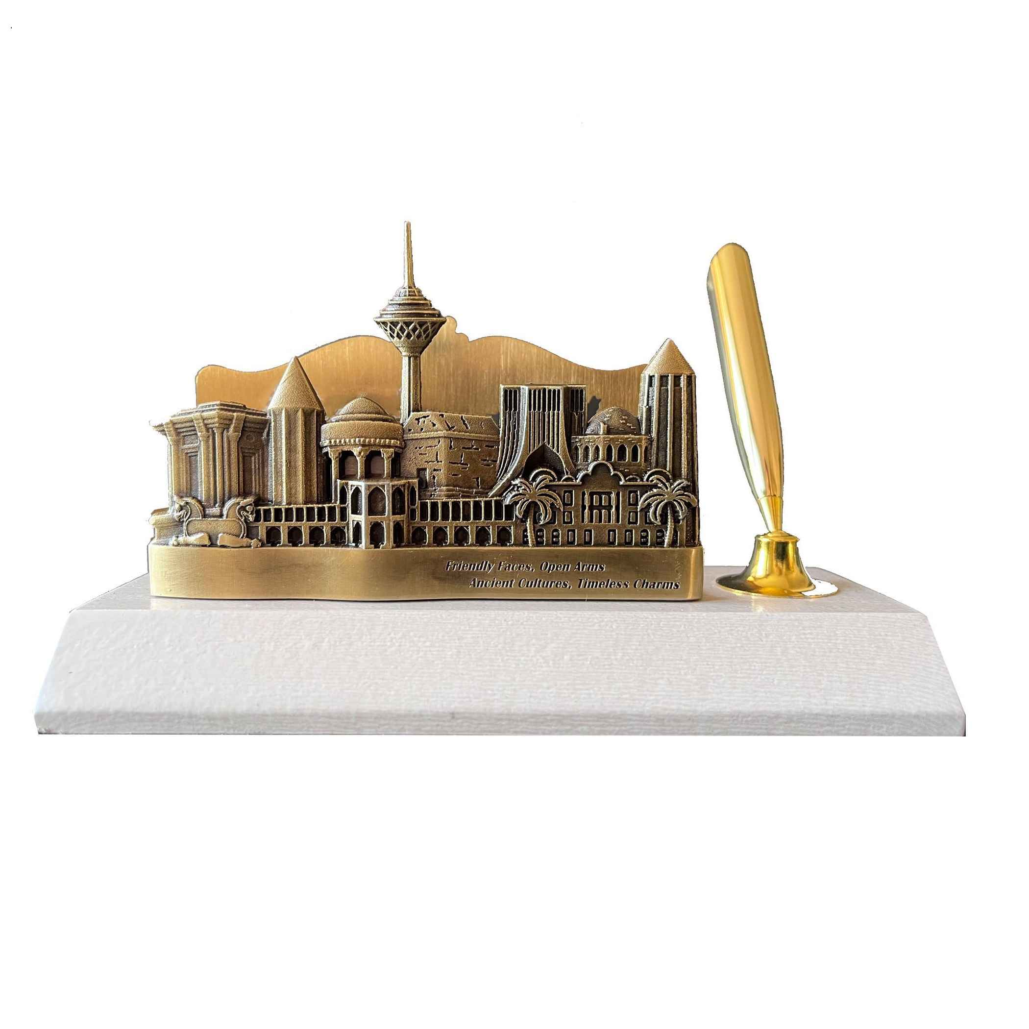 Persischer Metall-Schreibtisch-Organizer mit Iran-Design