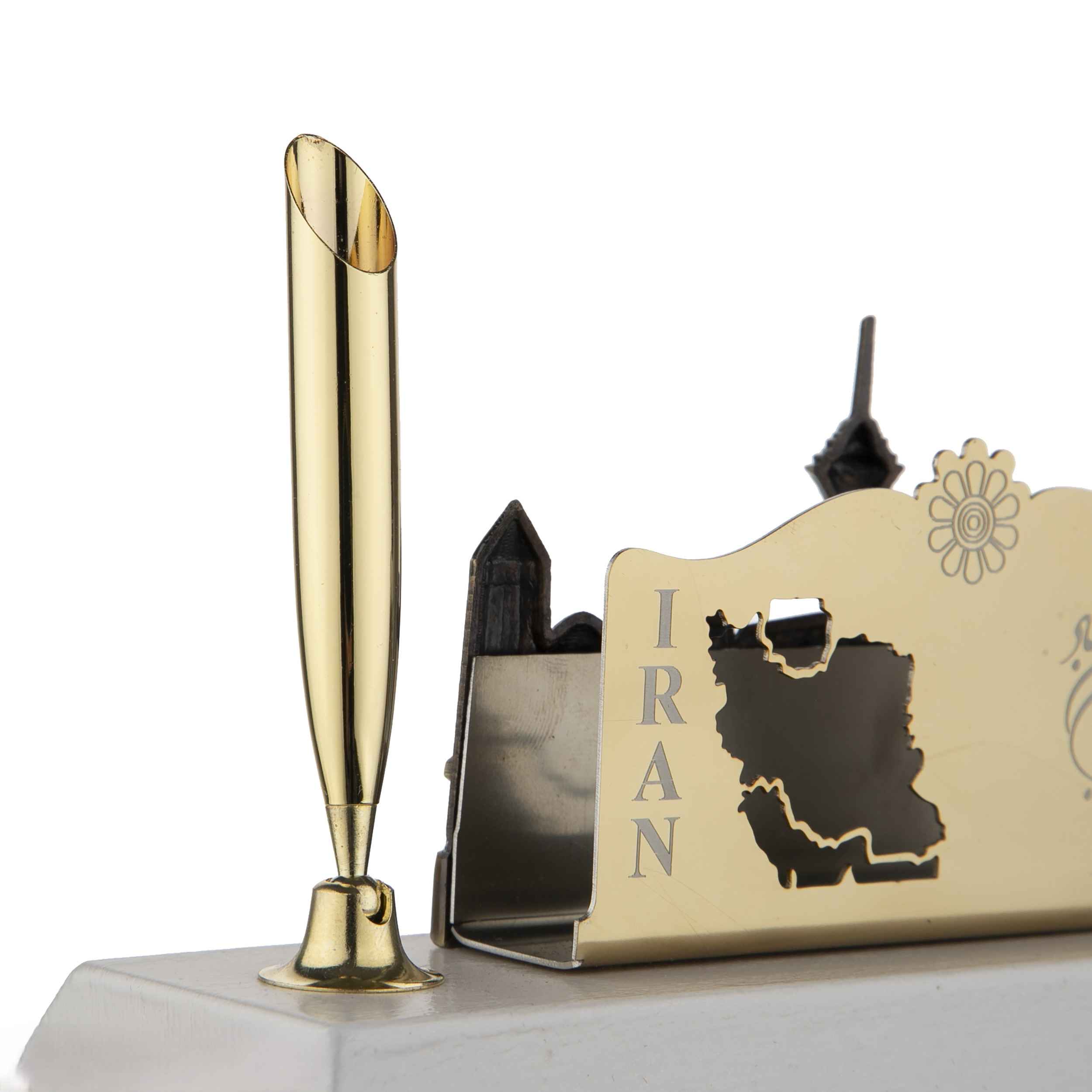 Persischer Metall-Schreibtisch-Organizer mit Iran-Design