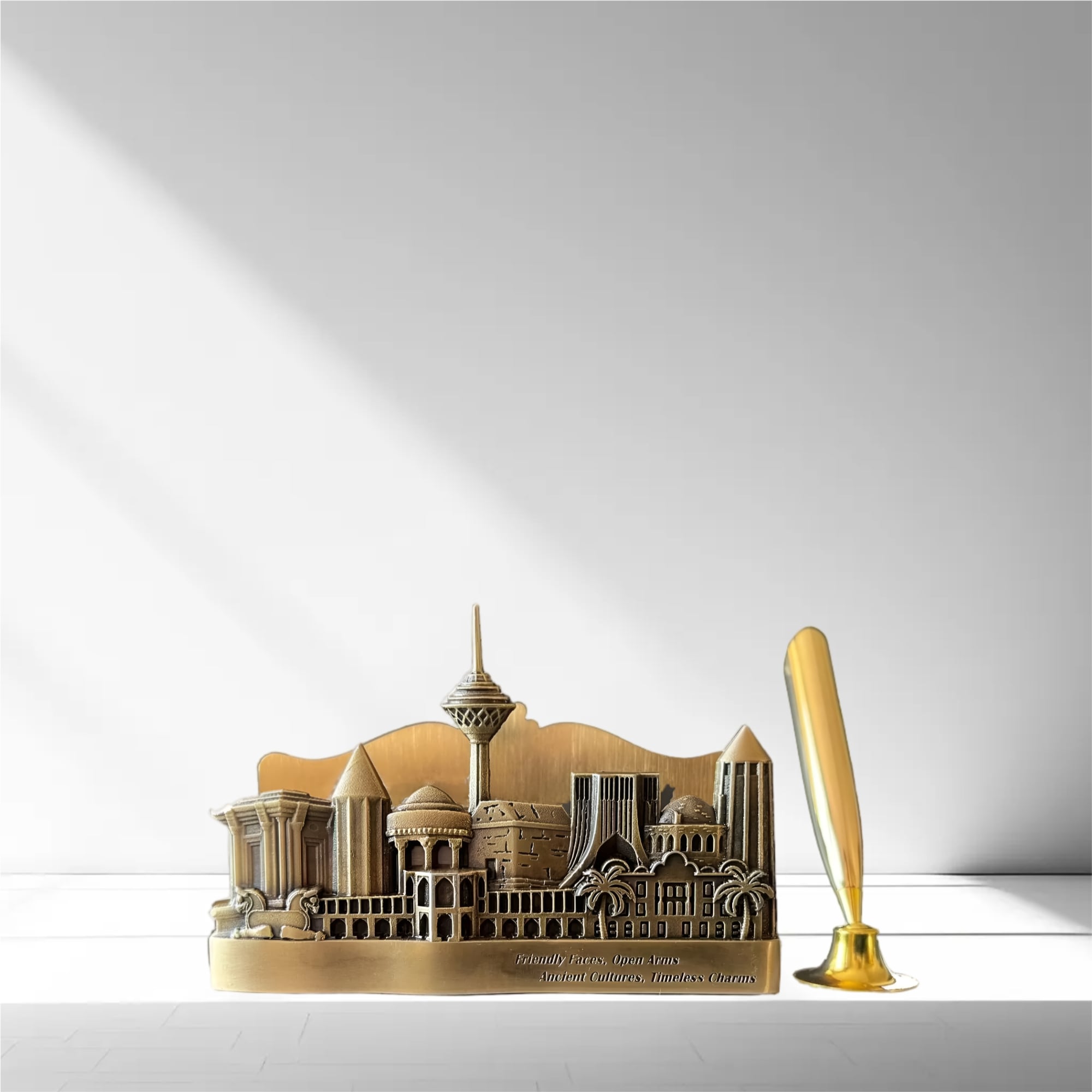 Persischer Metall-Schreibtisch-Organizer mit Iran-Design