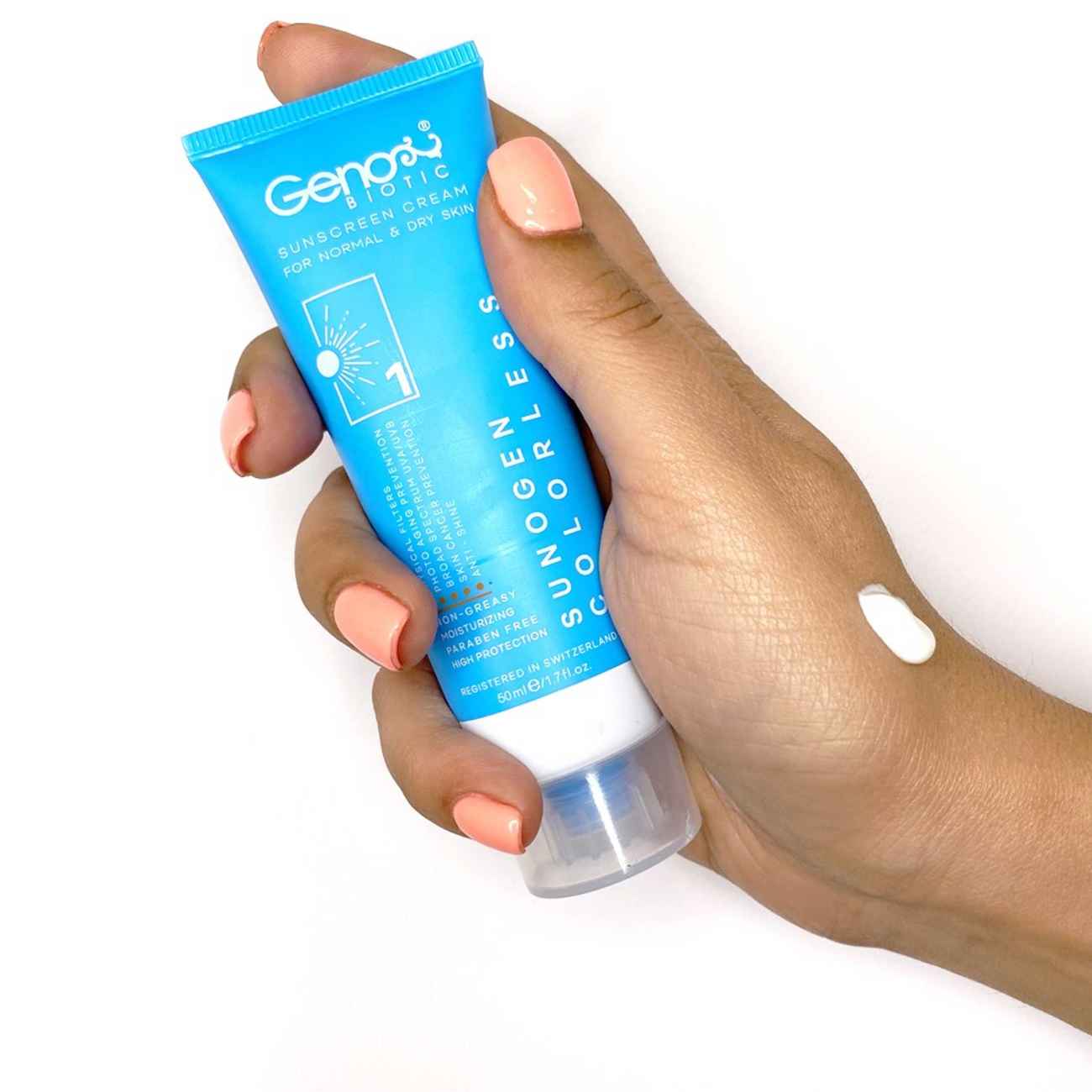 Geno Biotic Sonnencreme SPF 50 – Farblos, 50 ml (2er-Pack)