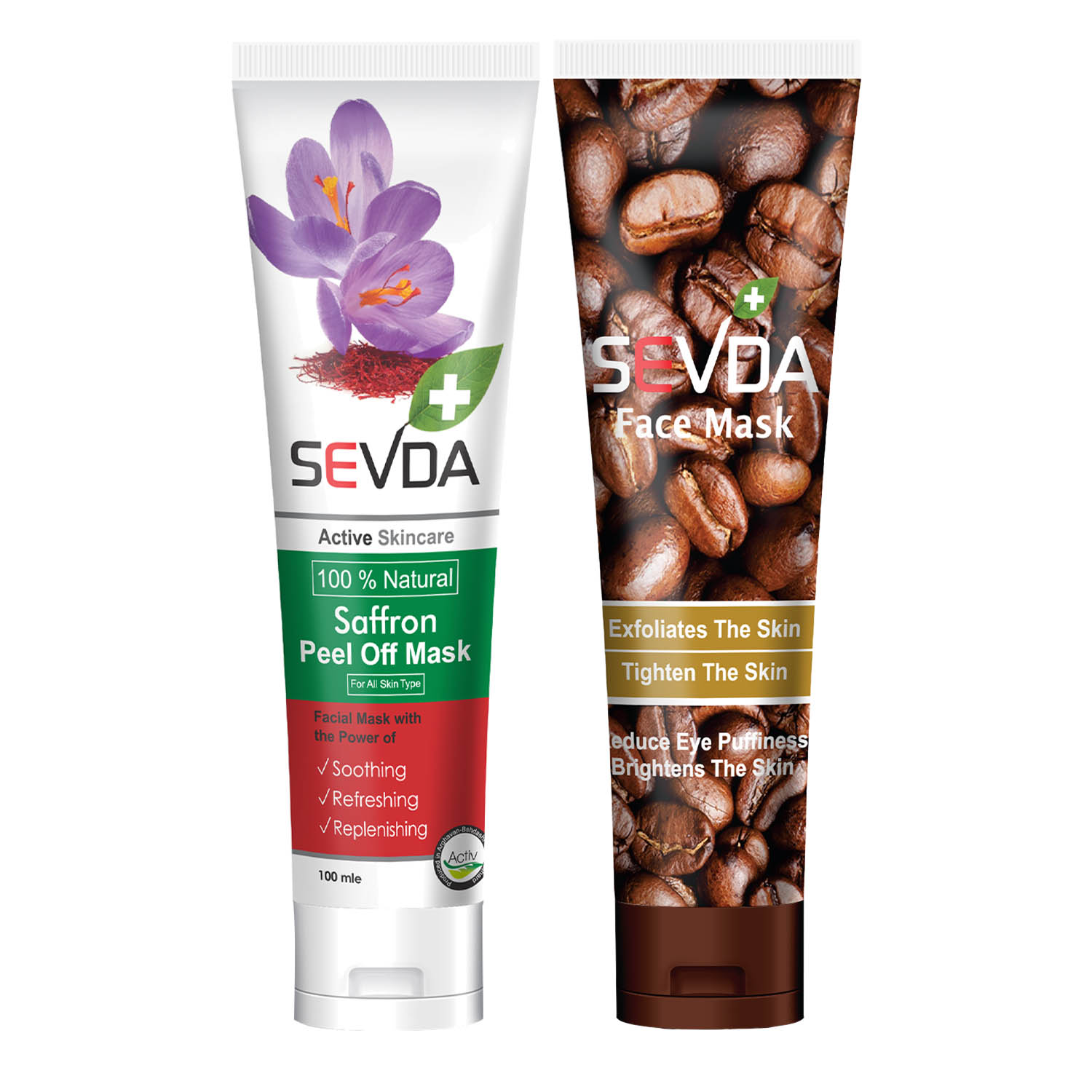 Kaffee-Safran-Gesichtsmaske – Reinigt, beruhigt, erfrischt (2er-Pack)